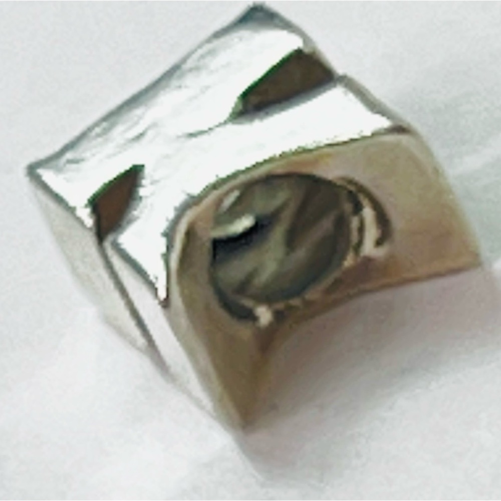 Pandora Chunky Letter K Charm Sterling Silver Initial Bead Pendant - Picture 3 of 3